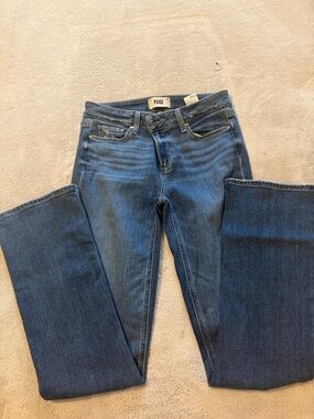 PAIGE Women's Blue Flare Jeans